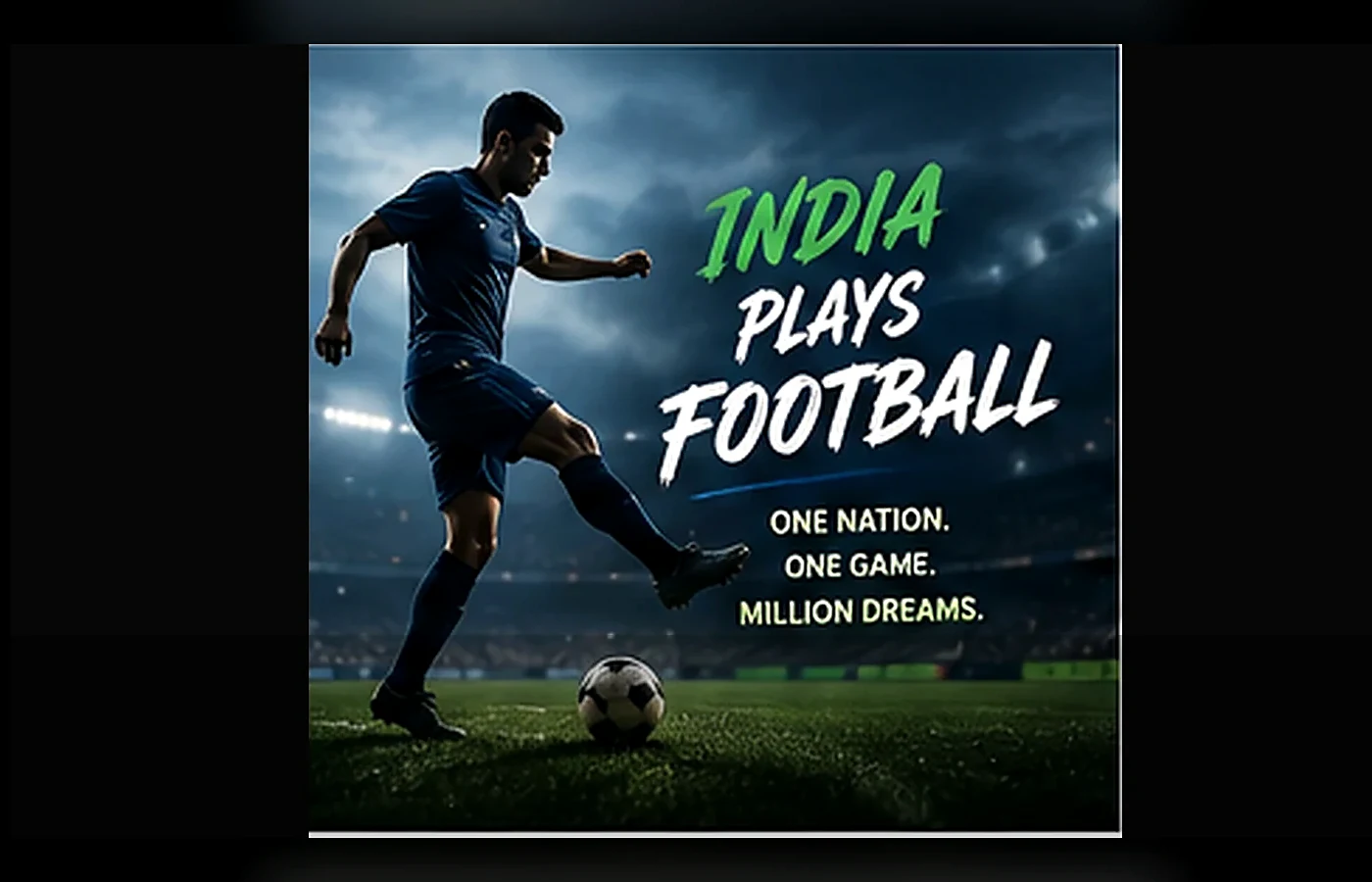 india plays football audience interaction