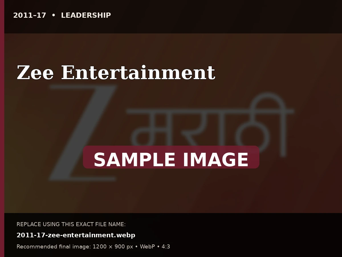 Sample archive image for Zee Entertainment. Replace file 2011-17-zee-entertainment.webp.