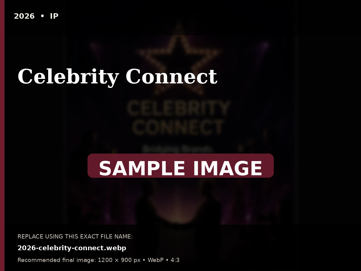 Sample archive image for Celebrity Connect. Replace file 2026-celebrity-connect.webp.